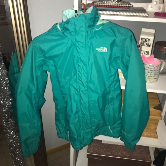 North Face Turquoise Rain Jacket | Poshmark